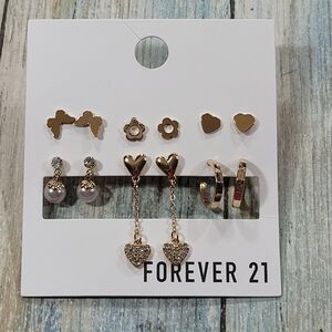 Forever 21 Gold  Earring Six Set